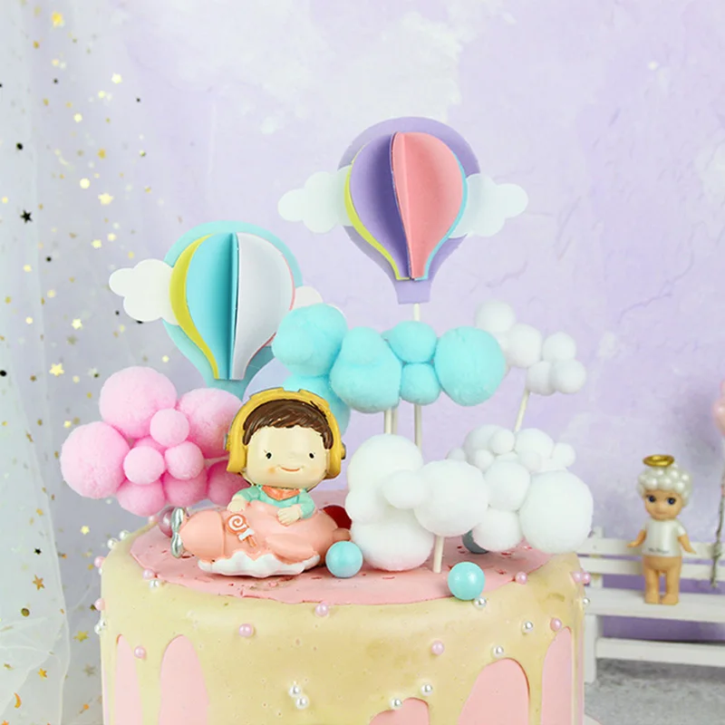 Единорог вечерние топперы для торта Радужные облака украшения дня рождения