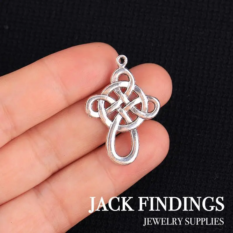 10pcs 22X33mm Antique Tibetan Silver Charms Bracelet Necklace Pendant 2015 New Fashion Chinese knot | Украшения и аксессуары