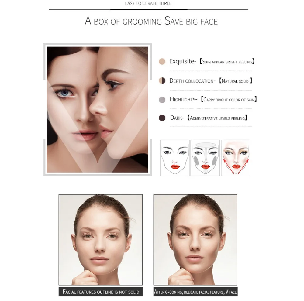 #5001 Fashion Make up 8 ColorsContour Repair Powder Shadow Grooming Cream Repair Capacity Cosmetic Makeup Descrition:
#5001 Fashion Make up 8 ColorsContour Repair Powder Shadow Grooming Cream Repair Capacity Cosmetic Makeup Descrition: