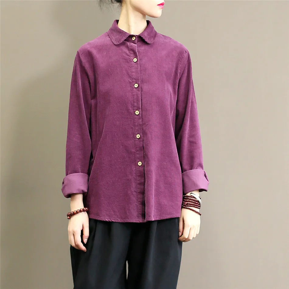 Johnature Corduroy Women Shirts Autumn Blouses Solid Color Vintage Fall Tops 2019 New Long Sleeve Casual Women Shirts
Johnature Corduroy Women Shirts Autumn Blouses Solid Color Vintage Fall Tops 2019 New Long Sleeve Casual Women Shirts