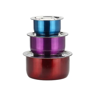 stainless steel pot Cookware Sets 3pcs / sets conditioning pot Colorful cooking basin set home Wash basin Kitchen bar supplies
stainless steel pot Cookware Sets 3pcs / sets conditioning pot Colorful cooking basin set home Wash basin Kitchen bar supplies