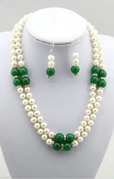 huij 003558 7-8mm White Freshwater Cultured Pearl Green Jade Necklace 18" Earrings
huij 003558 7-8mm White Freshwater Cultured Pearl Green Jade Necklace 18" Earrings