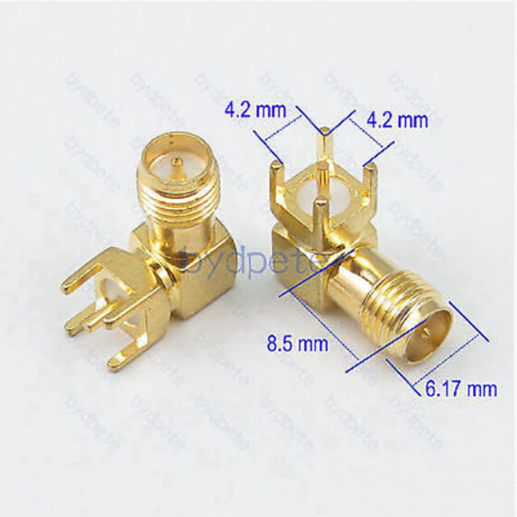 RP-SMA female jack male pin right angle Panel PCB Mount Square 4.2mm Connector "
RP-SMA female jack male pin right angle Panel PCB Mount Square 4.2mm Connector "