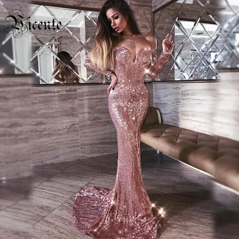 Vicente All Free Shipping HOT Chic Sequins 2019 New Sexy Off The Shoulder Long Sleeves Wholesale Celebrity Party Long Dress
Vicente All Free Shipping HOT Chic Sequins 2019 New Sexy Off The Shoulder Long Sleeves Wholesale Celebrity Party Long Dress