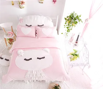 Cute cat bedding sets Fleece fabric 5pcs Bedlinen girls Twin Double Queen king warm duvet cover+bed skirt+pillowcase
Cute cat bedding sets Fleece fabric 5pcs Bedlinen girls Twin Double Queen king warm duvet cover+bed skirt+pillowcase