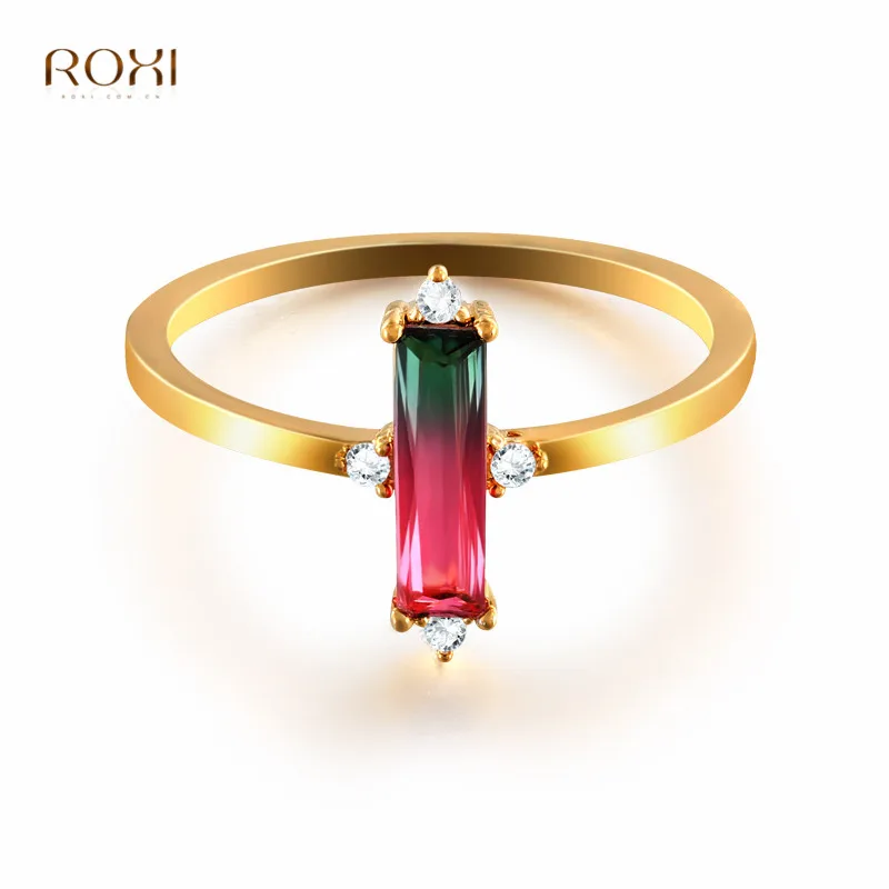 ROXI Dainty Zircon Crystal Ring Gradient Color Natural Stone Ring For Women Jewelry Engagement Wedding Ring Inlaid Stone anillos
ROXI Dainty Zircon Crystal Ring Gradient Color Natural Stone Ring For Women Jewelry Engagement Wedding Ring Inlaid Stone anillos