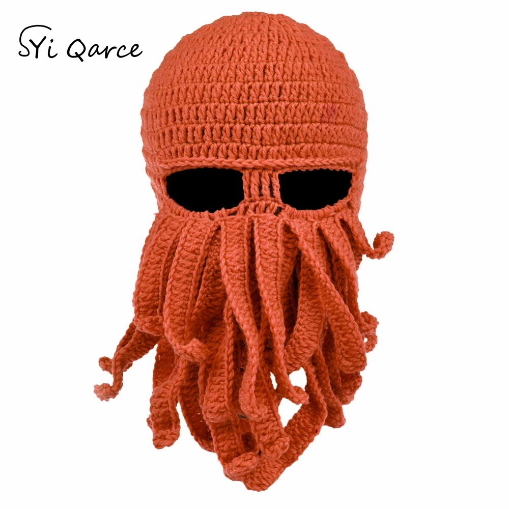 SYi Qarce Handmade Tentacle Octopus Hat Balaclava Cap Winter Warm Hat Skullies Beanies for Men's Best Christmas Gift NM239-45
SYi Qarce Handmade Tentacle Octopus Hat Balaclava Cap Winter Warm Hat Skullies Beanies for Men's Best Christmas Gift NM239-45