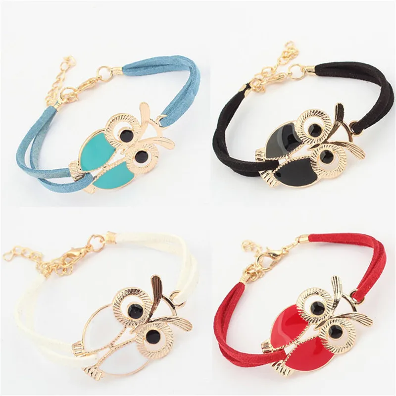 2017 Korean Fashion Handmade Womens Girls Vintage Owl Decoration Faux Bangles Braided Rope Wristband Leather Bracelet Adjustable
2017 Korean Fashion Handmade Womens Girls Vintage Owl Decoration Faux Bangles Braided Rope Wristband Leather Bracelet Adjustable