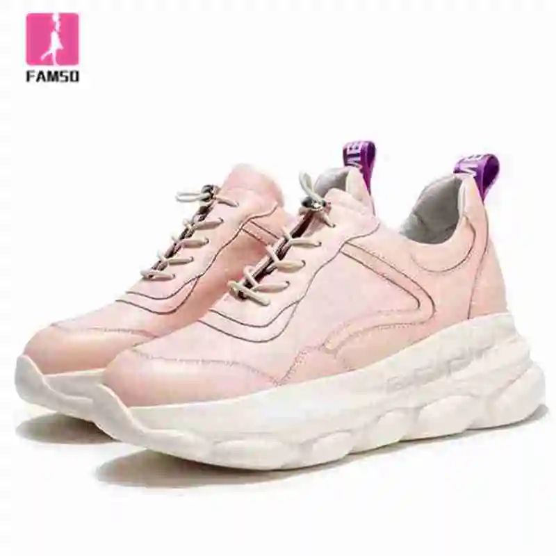 FAMSO 2019 New Women Genuine Leather Walk Shoes Lace-up Waterproof Off White Shoes Pink Breathable Outside Lady Chunky Sneakers
FAMSO 2019 New Women Genuine Leather Walk Shoes Lace-up Waterproof Off White Shoes Pink Breathable Outside Lady Chunky Sneakers