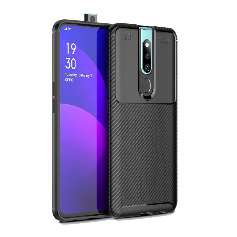 Case For OPPO Realme 3 2 1 Pro F11 F7 F9 Pro Reno Cover Soft Silicone Carbon Fiber Case For OPPO R19 R17 R15 X Pro K1 A7 A5 (1)
