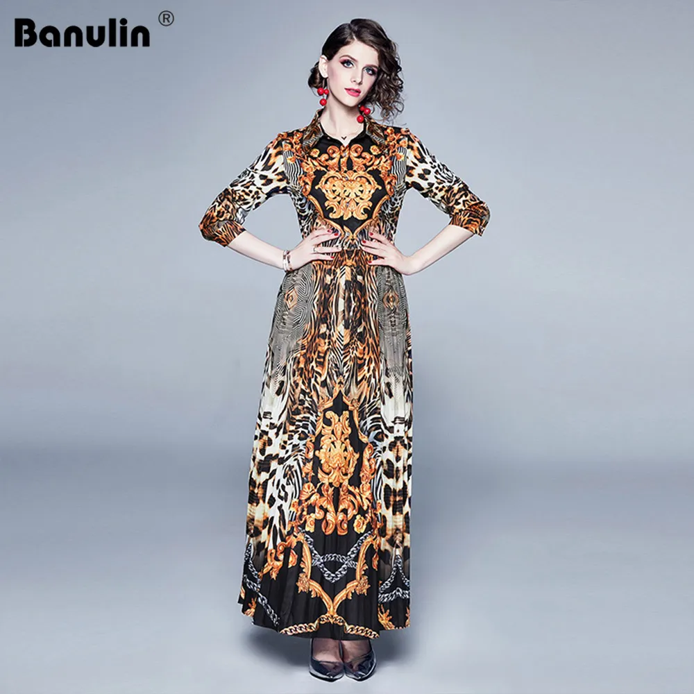 Banulin Fashion Designer Runway Dress Women Retro Vintage Leopard Print Long Sleeve Elegant Vintage Autumn Long Maxi Dresses
Banulin Fashion Designer Runway Dress Women Retro Vintage Leopard Print Long Sleeve Elegant Vintage Autumn Long Maxi Dresses