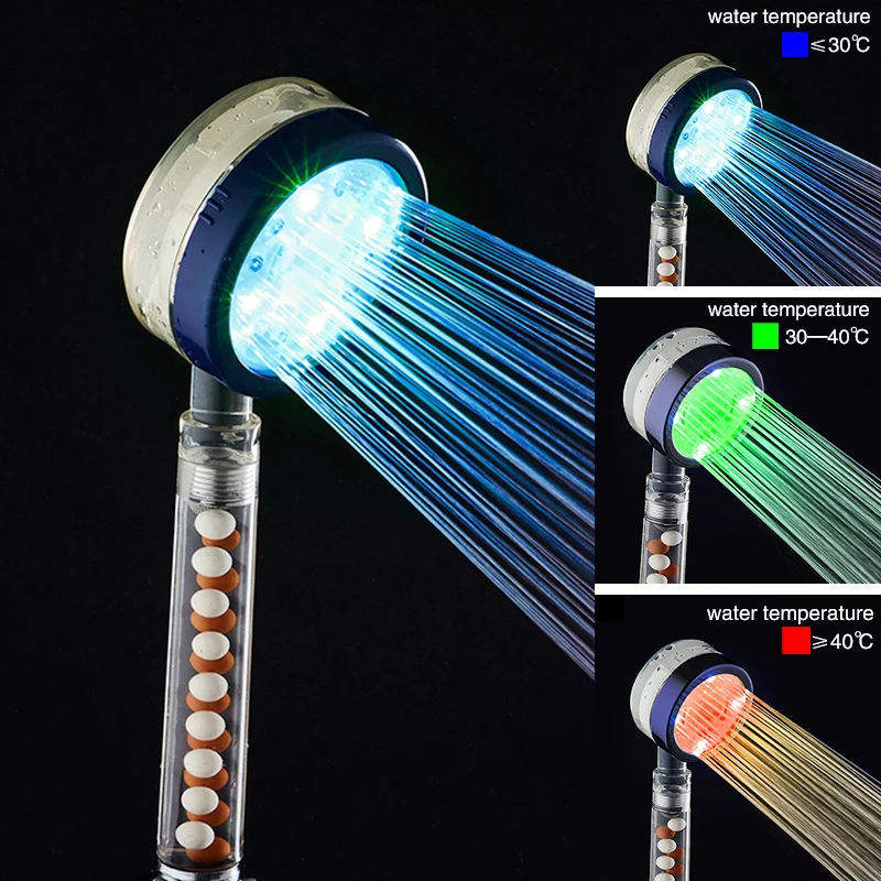 High Pressure Temperature Sensor LED Hand Hold Shower Head Negative Ionic Water saving Handheld Shower Head Water Power LED
High Pressure Temperature Sensor LED Hand Hold Shower Head Negative Ionic Water saving Handheld Shower Head Water Power LED