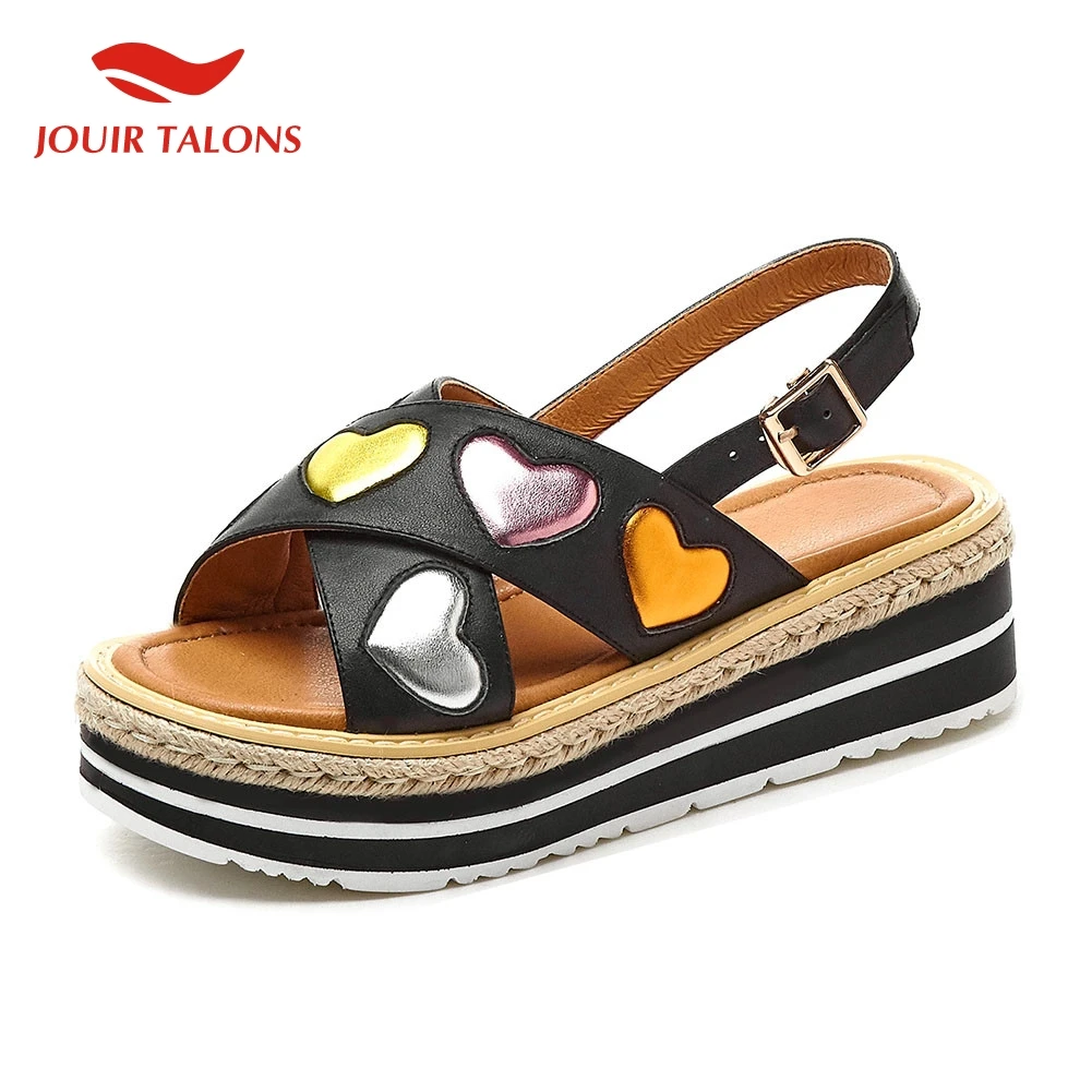 JOUIR TALONS brand luxury summer sandals women's genuine leather ladies wedges high heels shoes woman casual sandals
JOUIR TALONS brand luxury summer sandals women's genuine leather ladies wedges high heels shoes woman casual sandals