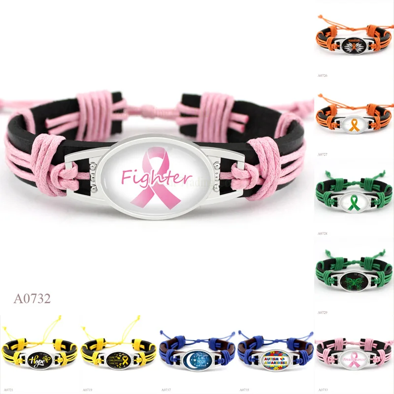 Custom Autism Awareness Strong Hope Fighter Warrior Ribbon Breast Cure Childhood Cancer Bracelets for Men Women Jewelry
Custom Autism Awareness Strong Hope Fighter Warrior Ribbon Breast Cure Childhood Cancer Bracelets for Men Women Jewelry
