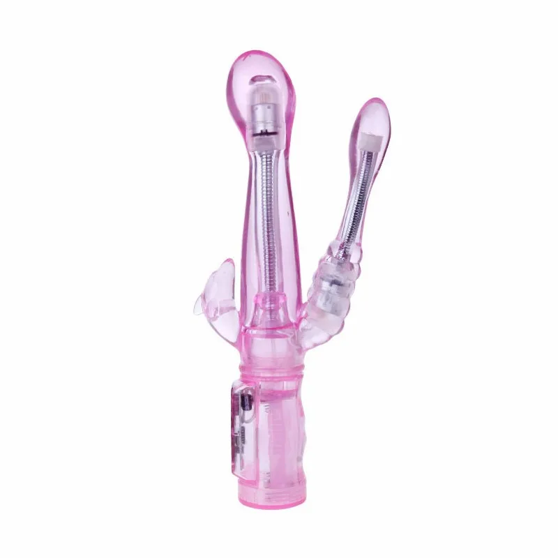 Вибратор Тройное удовольствие  купить со скидкой в секс шопе  Вибраторы  Многофункциональные