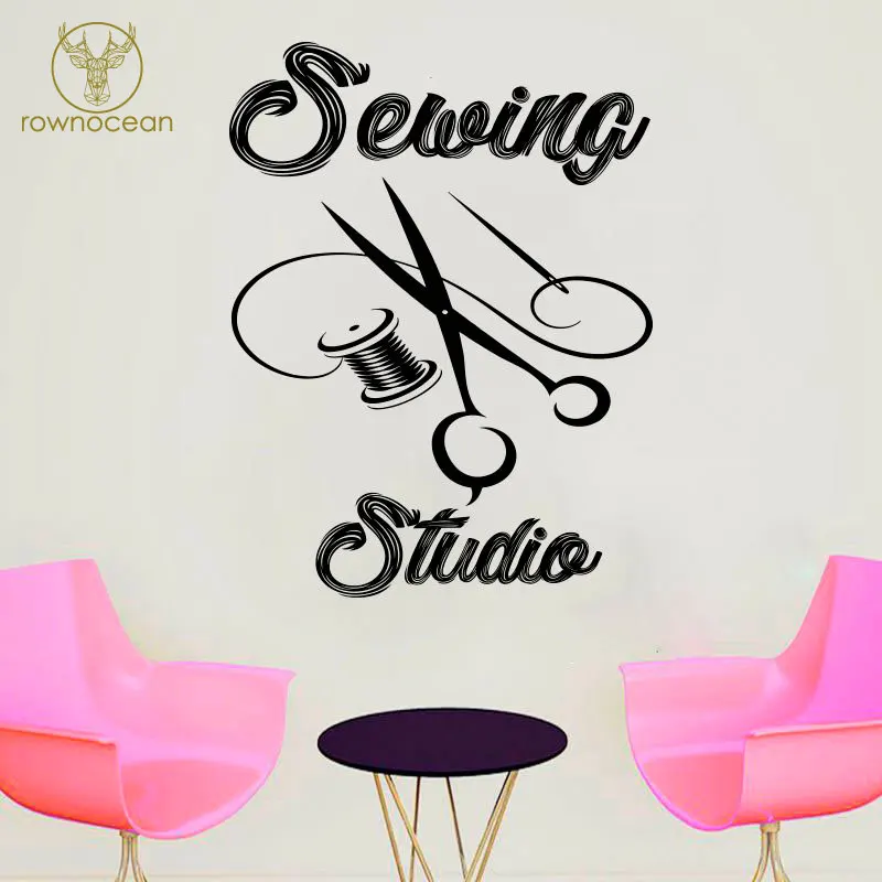 Sewing Studio Wall Decals Vinyl House Decoration Needlework Scissors Wall Stickers For Tailor Muurstickers Interior Mural 3R14
Sewing Studio Wall Decals Vinyl House Decoration Needlework Scissors Wall Stickers For Tailor Muurstickers Interior Mural 3R14