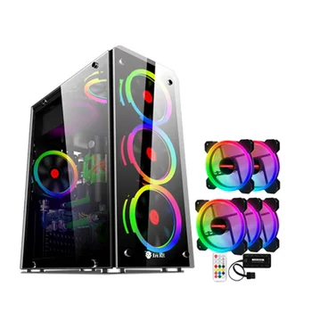 35*18*44cm double side Tempered transparent Glass Water Cooling PC Case+RGB fan+remote control set ATX gamer gabinete computador
35*18*44cm double side Tempered transparent Glass Water Cooling PC Case+RGB fan+remote control set ATX gamer gabinete computador