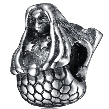 Aceworks Real 925 Sterling Silver Metal Mermaid Charms Beads Jewelry Making Women Brand Bracelet Antique Accessories LH364
Aceworks Real 925 Sterling Silver Metal Mermaid Charms Beads Jewelry Making Women Brand Bracelet Antique Accessories LH364
