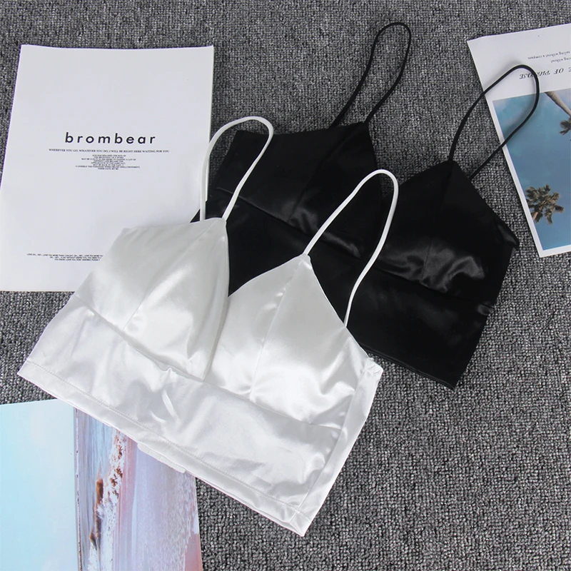 Summer Bra Women Sexy Silk Slip Bras Lady Bralette Push Up Fashion Tube Tops Lingerie Girl Soft Brassiere Bikini Bralett B0087
Summer Bra Women Sexy Silk Slip Bras Lady Bralette Push Up Fashion Tube Tops Lingerie Girl Soft Brassiere Bikini Bralett B0087