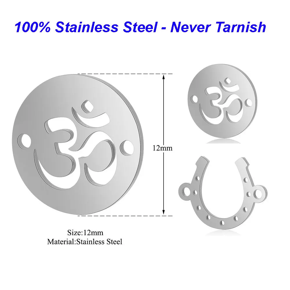 5pcs/lot 100% Stainless Steel charms Vnistar Lotus OM Horseshoe charms Making Jewelry Charms Connextors for Bracelets Wholesale
5pcs/lot 100% Stainless Steel charms Vnistar Lotus OM Horseshoe charms Making Jewelry Charms Connextors for Bracelets Wholesale