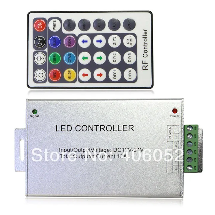 10set/lot Aluminum shell DC 12V 24V 28key led rf remote RGB controller for smd5050/3528 led light strip
10set/lot Aluminum shell DC 12V 24V 28key led rf remote RGB controller for smd5050/3528 led light strip