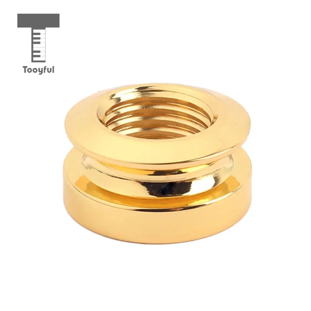 Tooyful Durable 3x Golden Guitar Replacement Pickup Endpin Jack Strap Buttons for Guitar/Bass Accessory 15 x 8mm