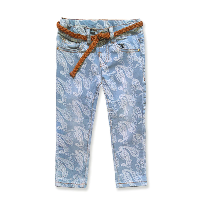 New Girls Jeans Pants Cotton Printed Girls Denim Trousers Fashion Kids Jeans With Belt Full Length Girl Denim Pants 2-7 Years
New Girls Jeans Pants Cotton Printed Girls Denim Trousers Fashion Kids Jeans With Belt Full Length Girl Denim Pants 2-7 Years