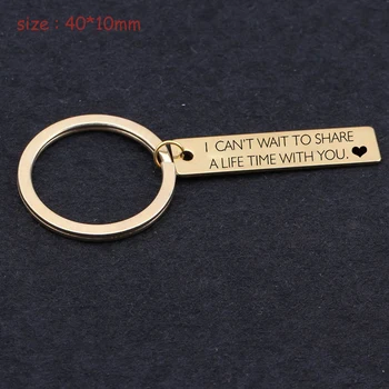 Fashion keychain Engraved I Can't Wait To Share A Life Time With You For Lovers' Distinctive Gift Key Ring Holder Charm Tag
Fashion keychain Engraved I Can't Wait To Share A Life Time With You For Lovers' Distinctive Gift Key Ring Holder Charm Tag