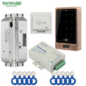RAYKUBE FRID Access Control Kit Electric Mortise Lock + Touch Metal RFID Reader Door Security For Single Or Double Door
RAYKUBE FRID Access Control Kit Electric Mortise Lock + Touch Metal RFID Reader Door Security For Single Or Double Door