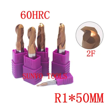 5pcs/set HRC60 2MM R1 R1*50MM tungsten carbide ball nose end mill 2 flutes CNC machine milling cutter Perfect quality
5pcs/set HRC60 2MM R1 R1*50MM tungsten carbide ball nose end mill 2 flutes CNC machine milling cutter Perfect quality