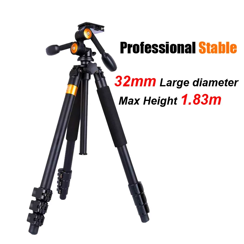 

QZSD Q620 Heavy Tripods Professional Stable Video Tripod For DSLR Digital SLR Camera DV Recorder Camcorder / Max Loading 15Kg