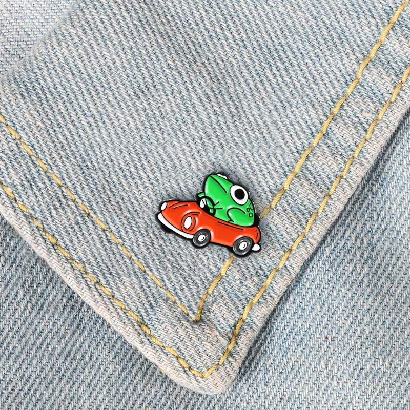 Cartoon Animal Green Frog Driving Red Car Brooch Cute Enamel Funny For Children Backpack T-shirt Pins Badge Personality Jewelry
Cartoon Animal Green Frog Driving Red Car Brooch Cute Enamel Funny For Children Backpack T-shirt Pins Badge Personality Jewelry