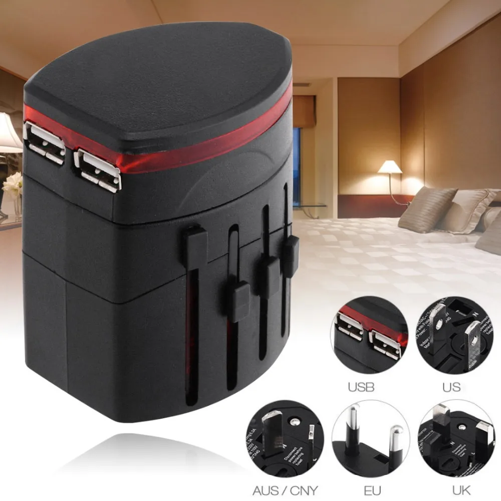 Universal Worldwide Travel Power Adapter Professional Dual USB Port Wall Charger Conversion Socket for Electrical Plug
Universal Worldwide Travel Power Adapter Professional Dual USB Port Wall Charger Conversion Socket for Electrical Plug