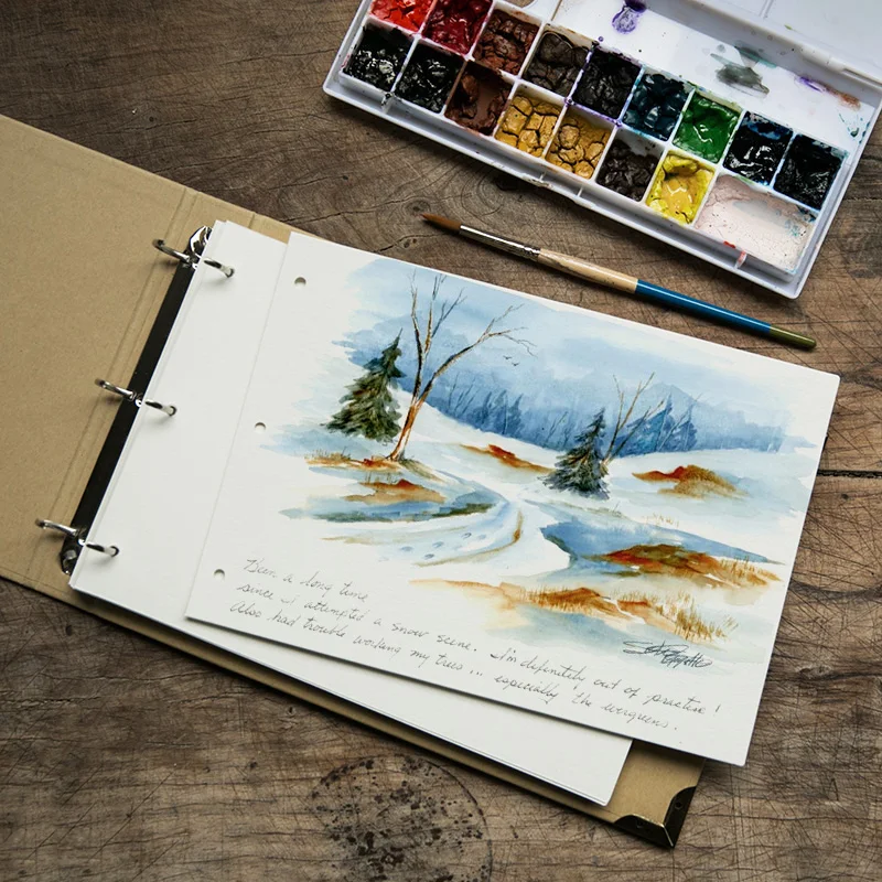Dull wood imported watercolor paper blank leaflet 16K retro sketching sketch DIY pale color paper hand-painted book
Dull wood imported watercolor paper blank leaflet 16K retro sketching sketch DIY pale color paper hand-painted book