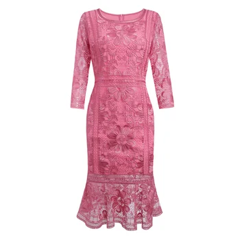 Luxury Flower Appliques Women Dress Fashion O-Neck Long Sleeve Mermaid Dresses H8273
Luxury Flower Appliques Women Dress Fashion O-Neck Long Sleeve Mermaid Dresses H8273