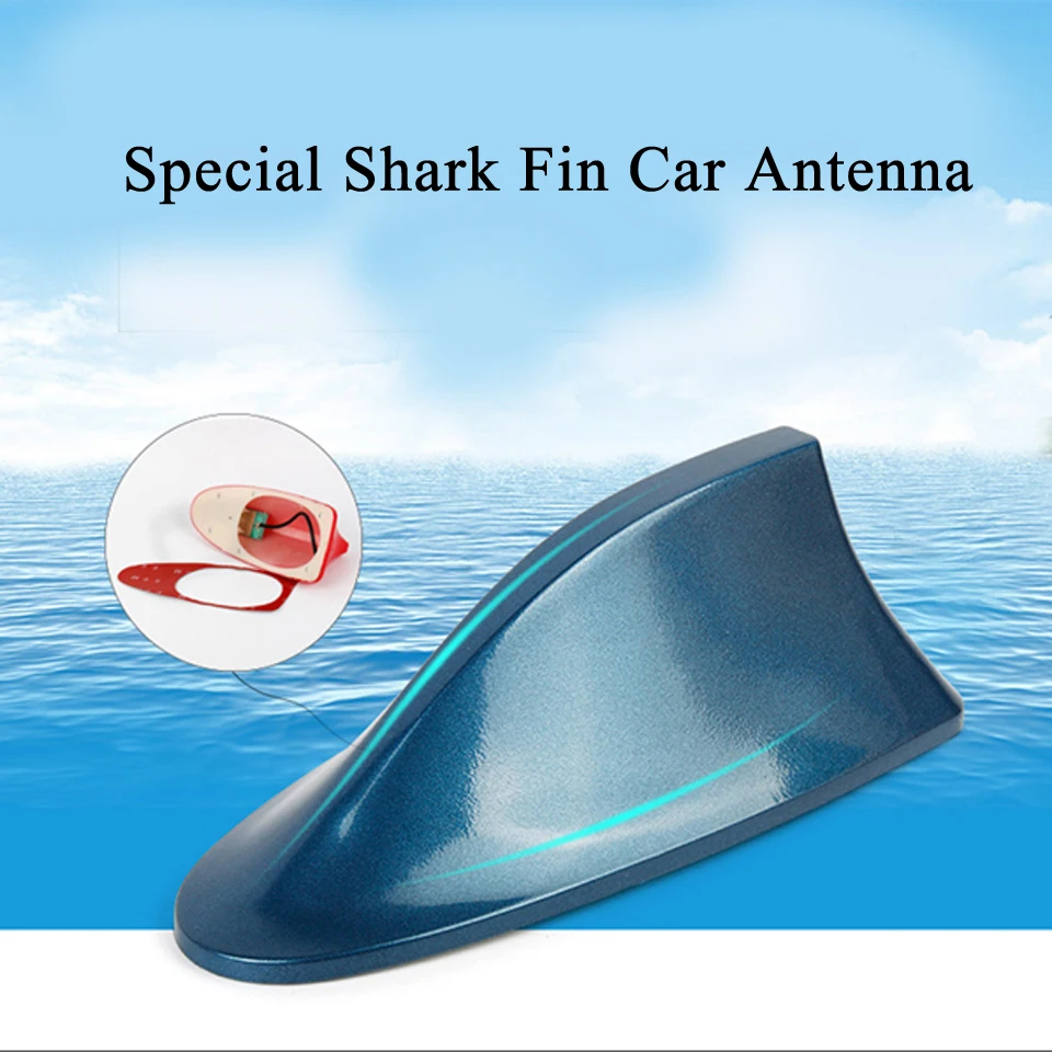 Kebidumei Car Auto Roof FM Shark Fin Antenna Special Car Radio FM Signal Aerials Antenna for BMW VW Ford Polo Car Styling