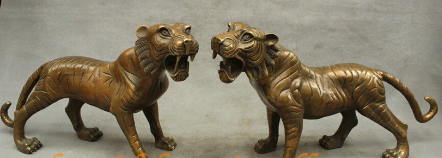 R0720 Details about 16" Chinese Exorcise Evil Giant Bronze Copper Zodiac Roaring Tiger Statue Pair
R0720 Details about 16" Chinese Exorcise Evil Giant Bronze Copper Zodiac Roaring Tiger Statue Pair