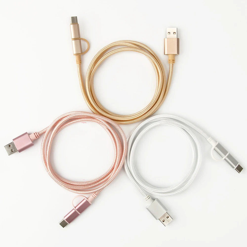 100pcs/lot 3 in 1 Fabric Micro USB Cable 3A Fast Charging Type C Data Sync Cable Charging for iPhone Samsung Xiaomi
100pcs/lot 3 in 1 Fabric Micro USB Cable 3A Fast Charging Type C Data Sync Cable Charging for iPhone Samsung Xiaomi