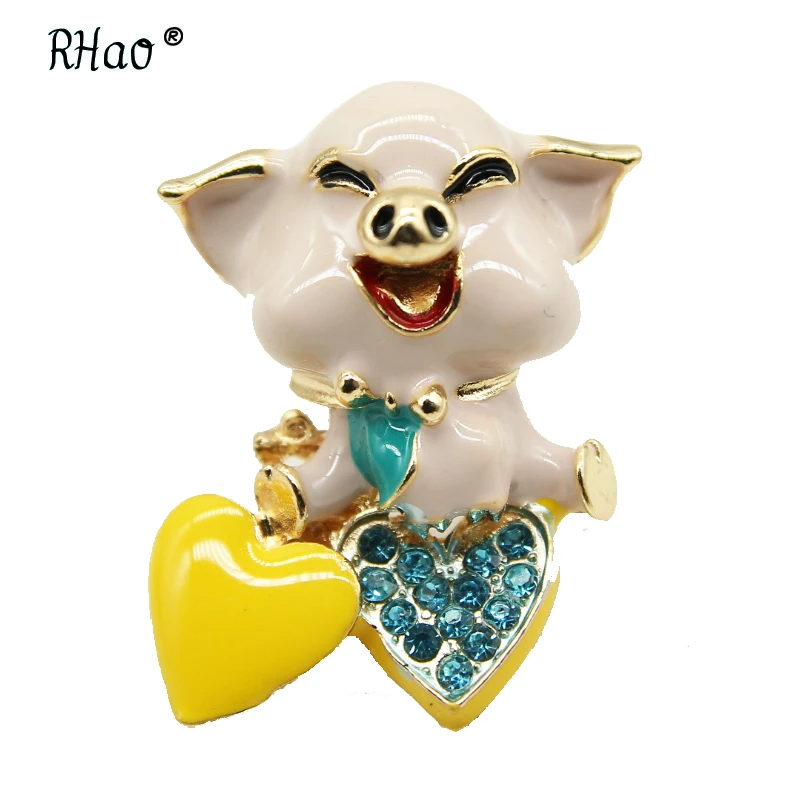 RHao Cute Pig Brooches pins Enamel animal brooches for Women and Men Coat Sweater jewelry pins heart pig gifts kids scarf clips
RHao Cute Pig Brooches pins Enamel animal brooches for Women and Men Coat Sweater jewelry pins heart pig gifts kids scarf clips