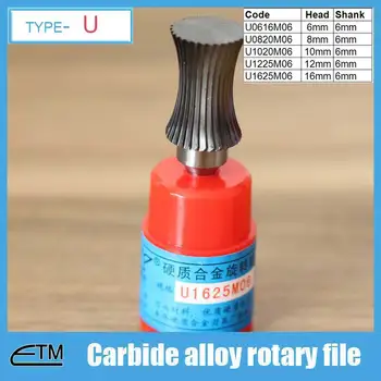 1 piece Tungsten Carbide alloy rotary file milling cutter drill bit for carving sculpture Type U head 6mm~16mm DT50U
1 piece Tungsten Carbide alloy rotary file milling cutter drill bit for carving sculpture Type U head 6mm~16mm DT50U