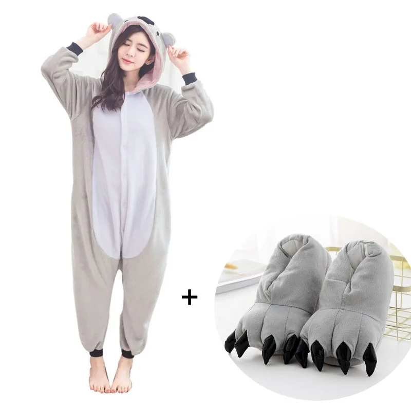 

Funny Koala Kigurumi Pajamas Onesies For Adults Animal Cartoon Sleepwear Pyjamas Women Men One-Piece Cosplay Costume Bodysuit