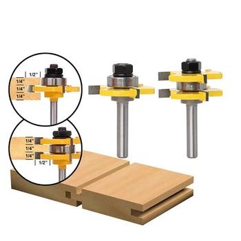 THGS Router Bit Set, 3Pcs 1/4-Inch Shank Tongue And Groove Router Bit And Reversible Finger Joint Router Bit,Woodworking Chise
THGS Router Bit Set, 3Pcs 1/4-Inch Shank Tongue And Groove Router Bit And Reversible Finger Joint Router Bit,Woodworking Chise