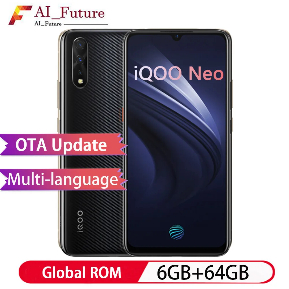 Original Vivo IQOO NEO Mobile Phone celular 8GB 128GB Snapdragon 845 Android 9.0 6.38" FHD 2340X1080 3Cameras 4500mAh Smartphone
Original Vivo IQOO NEO Mobile Phone celular 8GB 128GB Snapdragon 845 Android 9.0 6.38" FHD 2340X1080 3Cameras 4500mAh Smartphone
