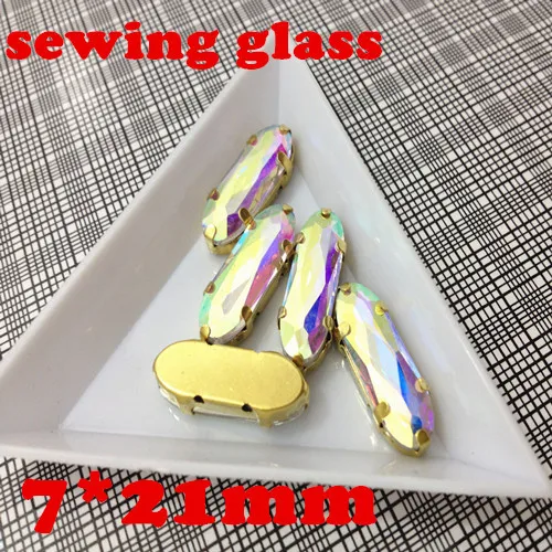 Crystal AB Color 15pcs 7x21mm Long Classical Oval Fancy Stone With Metal Claw Setting For Sewing On Jewelry,Dress,shoes making
Crystal AB Color 15pcs 7x21mm Long Classical Oval Fancy Stone With Metal Claw Setting For Sewing On Jewelry,Dress,shoes making
