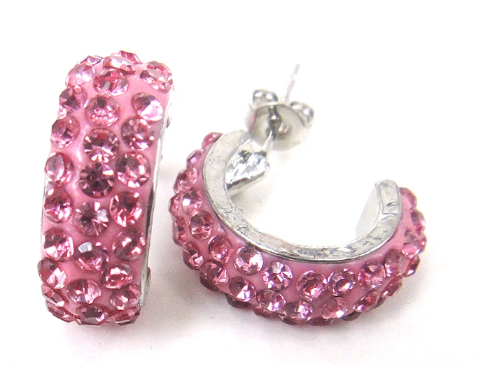 Free shipping Fashion Women Clay & Crystal C Hoop Earring 5 color for you choose Rhoidium Plated
Free shipping Fashion Women Clay & Crystal C Hoop Earring 5 color for you choose Rhoidium Plated