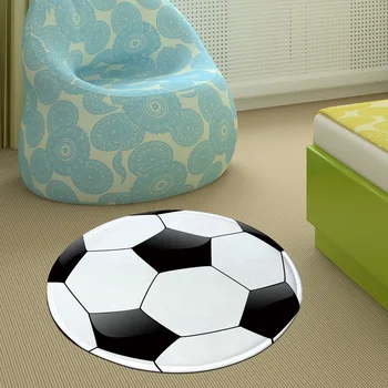 

Football Basketball Rug 60cm/80cm Lollipop Round Carpets And Rugs For Children Room Skidproof Area Carpet Room Mat Tapete YM23