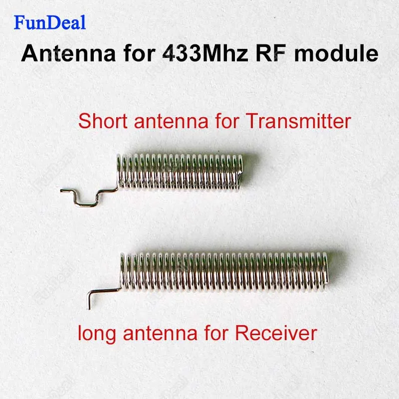 2pcs/set 433 mhz Spring Antenna For RF Receiver and transmitter Module 433MHZ built-in antennas For Wireless Remote Controls DIY
2pcs/set 433 mhz Spring Antenna For RF Receiver and transmitter Module 433MHZ built-in antennas For Wireless Remote Controls DIY