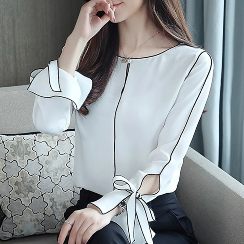 fashion woman blouses 2019 O-neck solid white blouse women shirts long sleeve chiffon women blouse womens tops and blouses B594
fashion woman blouses 2019 O-neck solid white blouse women shirts long sleeve chiffon women blouse womens tops and blouses B594