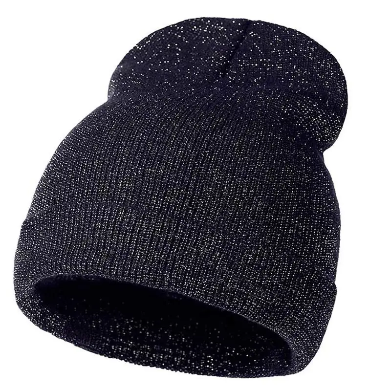 Stylish Shiny Silver Thread Knit Hat Womens Stretch Solid Beanies Cap Black Navy Red
Stylish Shiny Silver Thread Knit Hat Womens Stretch Solid Beanies Cap Black Navy Red