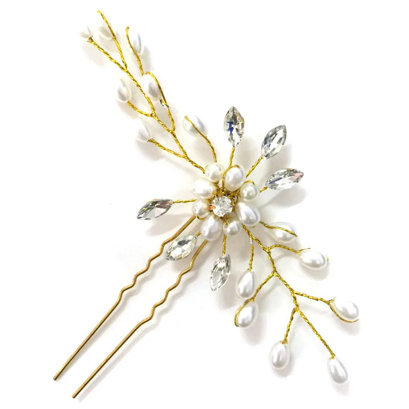 New Hair jewelry for women Crystal Pearl Flower Hairpins Wedding Bridal Hair accessories Noiva Tiaras Flral Pins Clip Stick
New Hair jewelry for women Crystal Pearl Flower Hairpins Wedding Bridal Hair accessories Noiva Tiaras Flral Pins Clip Stick